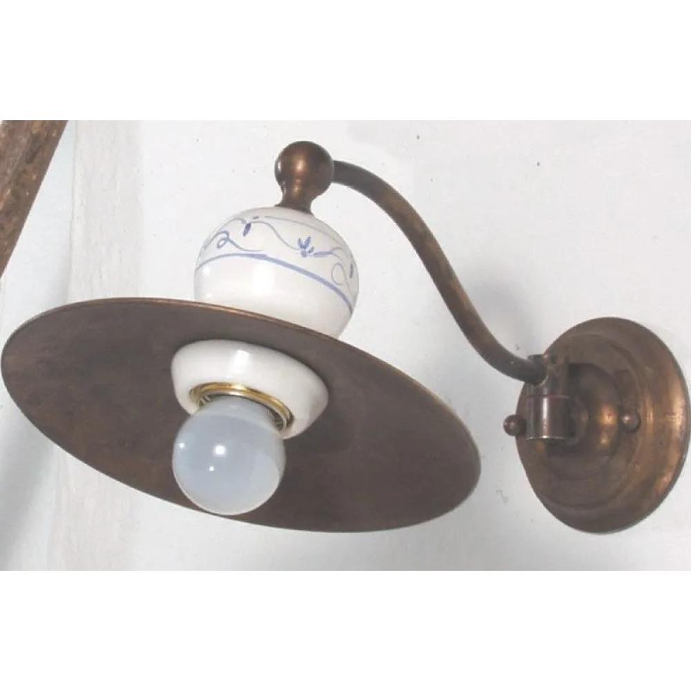 mediteranska nastavitelna stena lampa keramika med koper rucne malovana spalna citacia lampa klasicka vintage osvetlenie s patinou talianske toskanske lameridiana obchod s dekoraciami.jpg